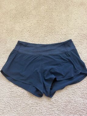 Outdoor Voices Navy Blue Athletic Shorts - Wide Waistband